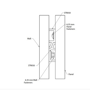 Las Vegas Z Bar French Cleat Hanging Rail 250mm no holes max. 60kg (Qty 1)