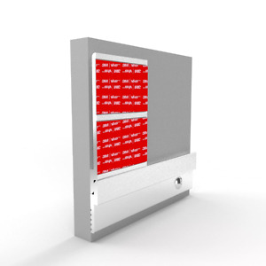 Boston Z Bar French Cleat Hanging Clip 50mm double adhesive with tape max. 8kg